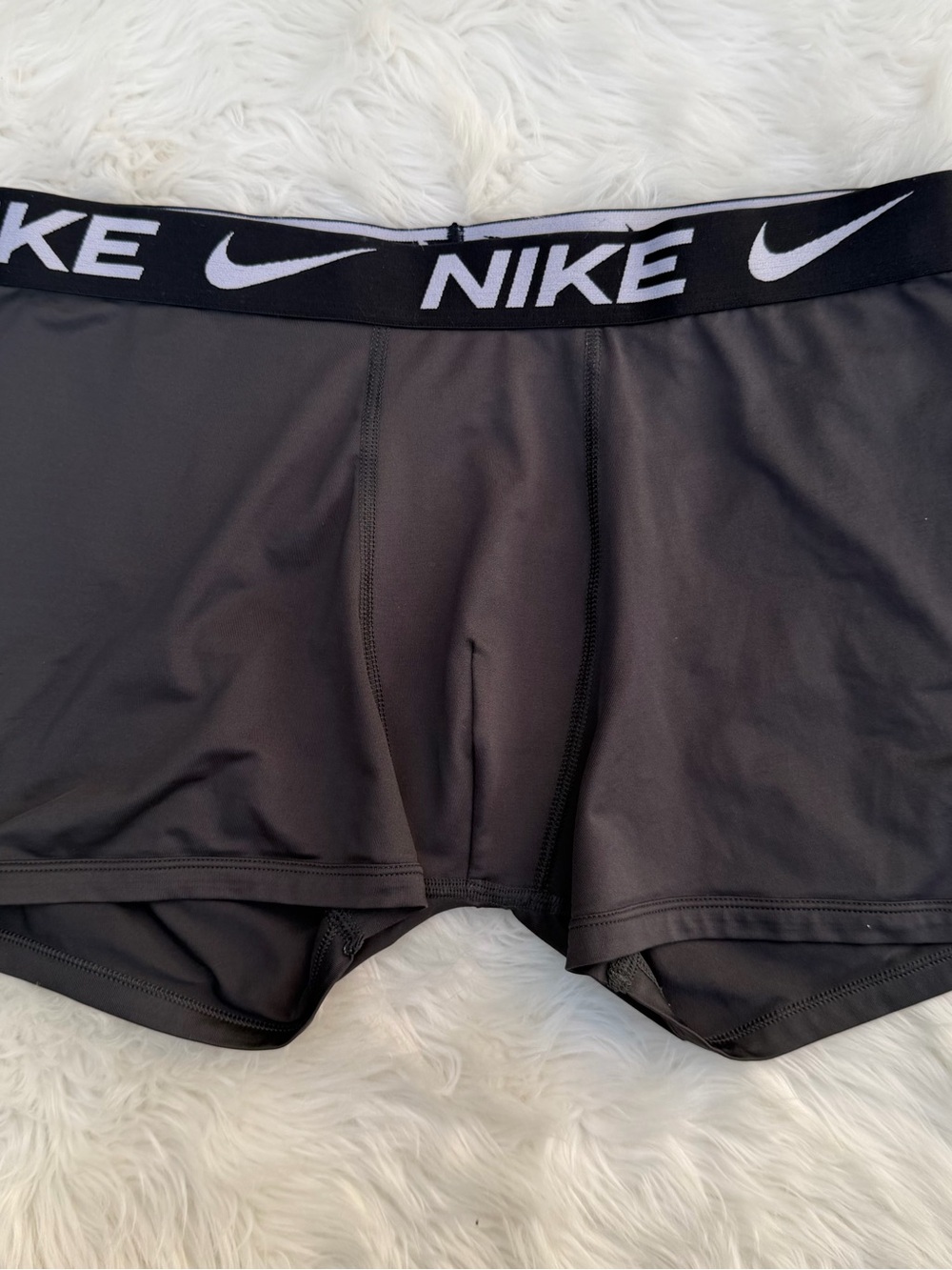 Nike Black Boxer Briefs with White Logo Waistband youth XL